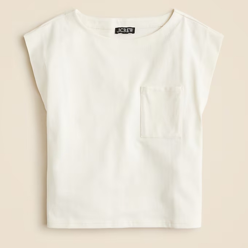 NWT J.Crew New Mariner Jersey Boatneck Muscle Shirt, size XL - Picture 2 of 3